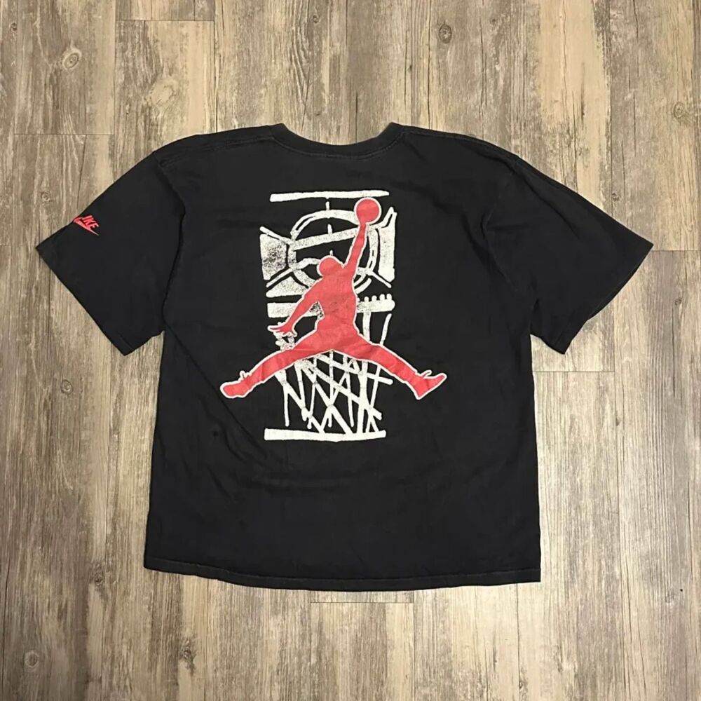 Vintage 90s Authentic By Nike Jordan T-Shirt Size XL MJ Basketball Bulls